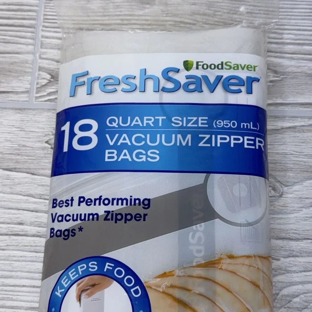 FoodSaver FreshSaver Vacuum Zipper Bags Quart 18ct & Gallon 12ct Bundle
